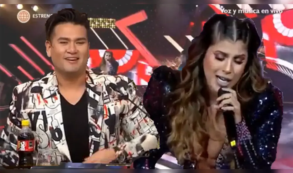 Yahaira Plasencia fue la cuarta participante que pisó el escenario de El artista del año. Foto: composición/captura América TV