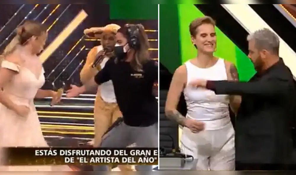 En la gala inaugural de El artista del año, los asistentes del set del programa demostraron sus mejores pasos de salsa. Foto: composición/captura América TV En la gala inaugural de El artista del año, los asistentes del set del programa demostraron sus mejores pasos de salsa. Foto: composición/captura América TV