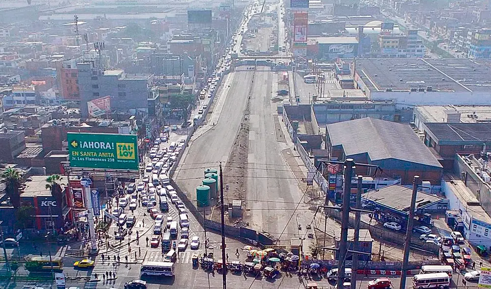 Óvalo. La Carretera Central, en Santa Anita, está cerrada hace 7 años. Foto: difusión