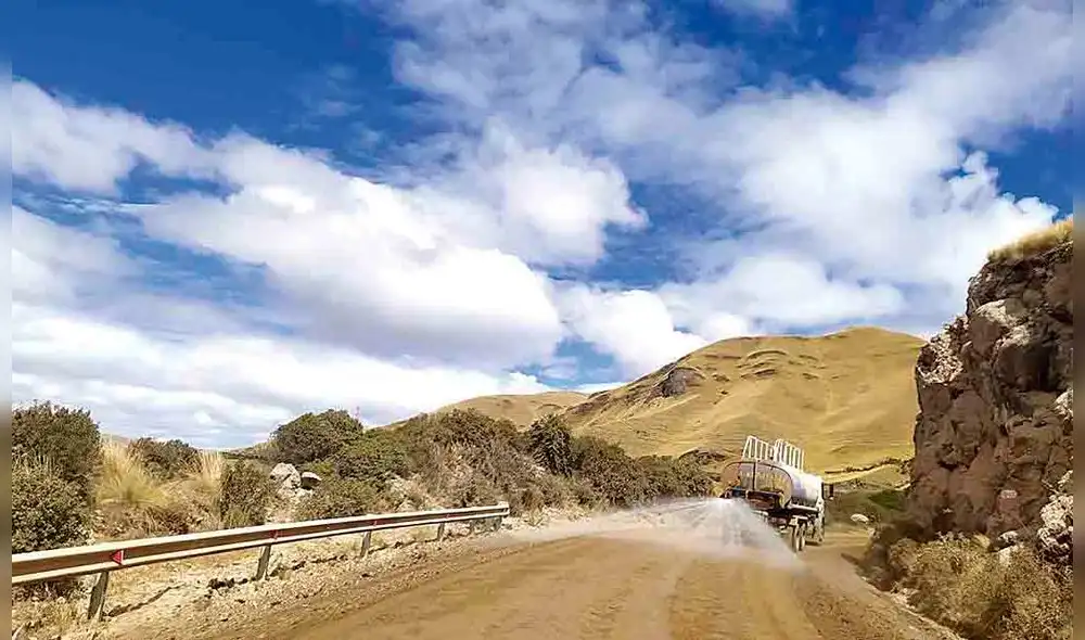 Quejas. En todo el corredor minero se genera polvareda.