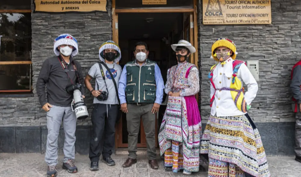 Equipo de National Geographic se reunió con autoridades de Autocolca. Foto: Autocolca