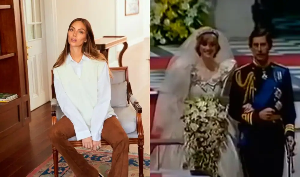 Natalie Vértiz aseguró que no hay punto de comparación entre su matrimonio y la boda de la princesa Diana. Foto: composición Natalie Vértiz/Instagram, captura YouTube Natalie Vértiz aseguró que no hay punto de comparación entre su matrimonio y la boda de la princesa Diana. Foto: composición Natalie Vértiz/Instagram, captura YouTube