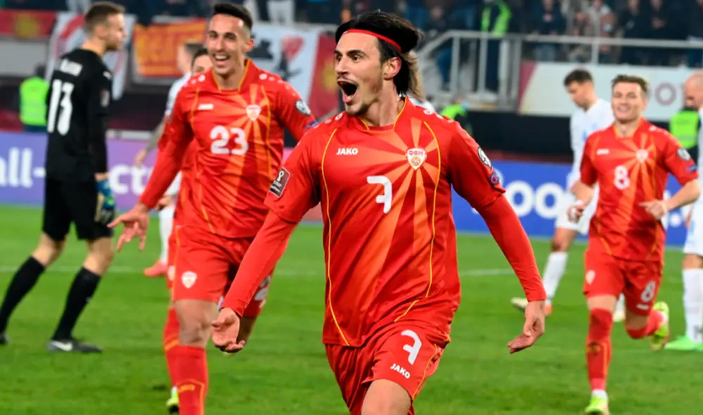 Macedonia del Norte también logró clasificar a la Eurocopa por primera vez. Foto: Agencia EFE