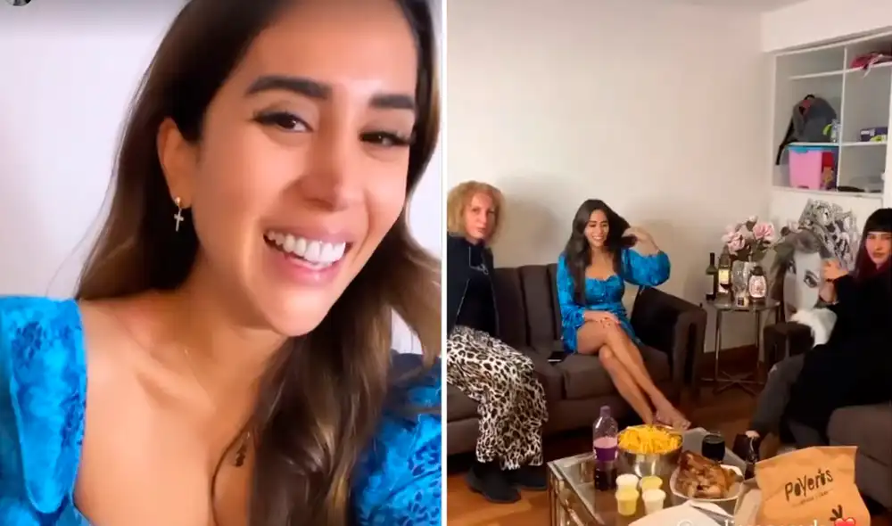 Melissa Paredes y sus amigos en su nuevo departamento de soltera. Foto: Instagram/Melissa Paredes
