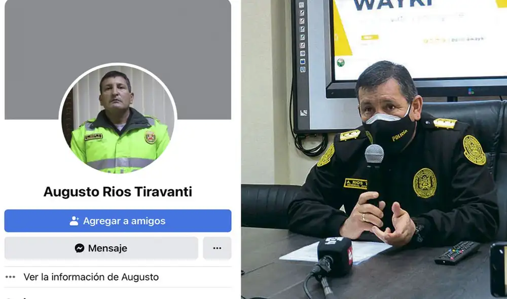 Policía Nacional en Cusco aclaró que el general Augusto Ríos no tiene cuentas en redes sociales. Foto: composición La República