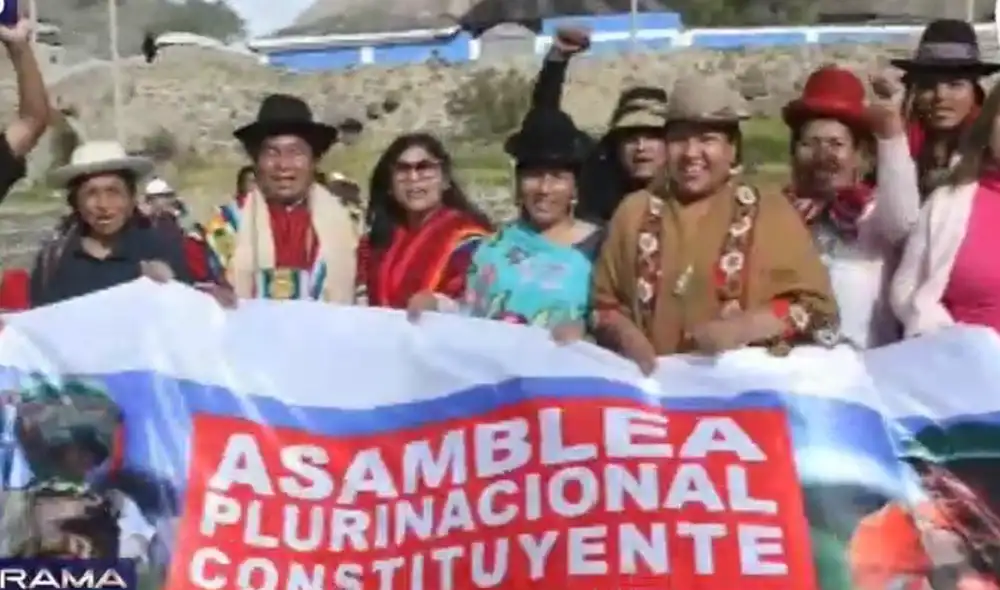 Kevin Diego Luna Salas fue uno de los enviados a un Congreso Regional que promueve la recolección de firmas para lograr la asamblea constituyente. Foto: captura Panorama