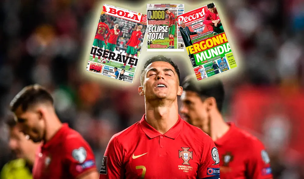 La selección de Portugal es el centro de las críticas tras caer ante Serbia por las Eliminatorias europeas. Foto: AFP/composición