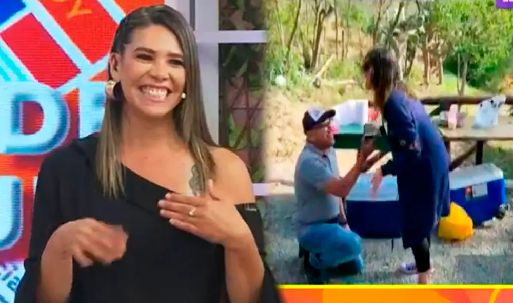 Thaís Casalino habló de su pareja. Foto: capturas América TV Thaís Casalino habló de su pareja. Foto: capturas América TV