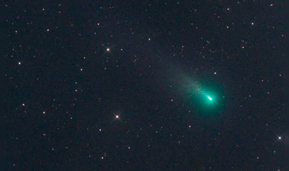 Cometa Leonard captado desde España en la primera semana de noviembre. Foto: Gerald Rhemann