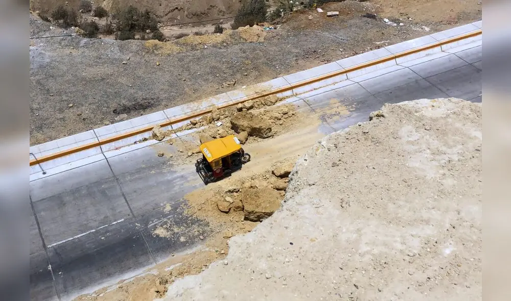 El deslizamiento pudo ocasionar una tragedia. Foto: Municipalidad de Paita El deslizamiento pudo ocasionar una tragedia. Foto: Municipalidad de Paita