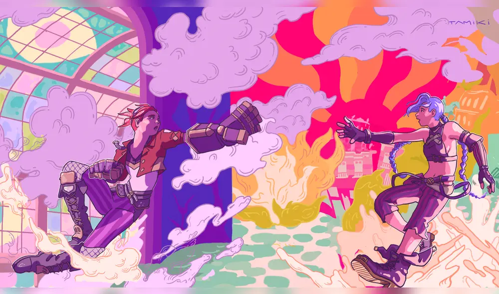 Imagen fondo de pantalla del diseño de la artista peruana Tamiki. Foto: sitio web League of Legends