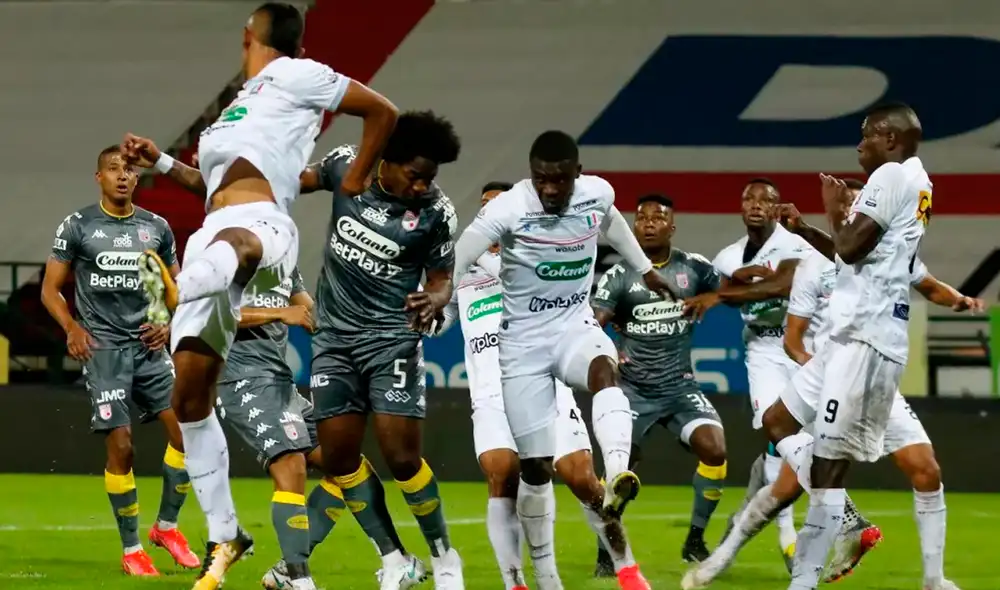 Once Caldas venció a Independiente Santa Fe en una nueva jornada del fútbol colombiano. Foto: Dimayor