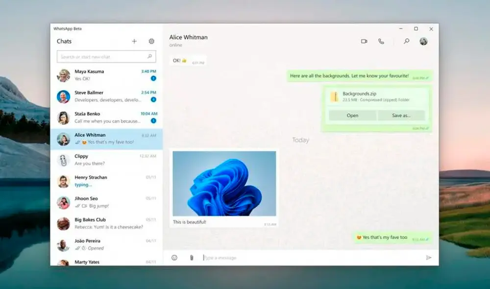 Por el momento, solo la versión beta de la aplicación de WhatsApp para Windows ya cuenta con la función multidispositivos. Foto: Windows