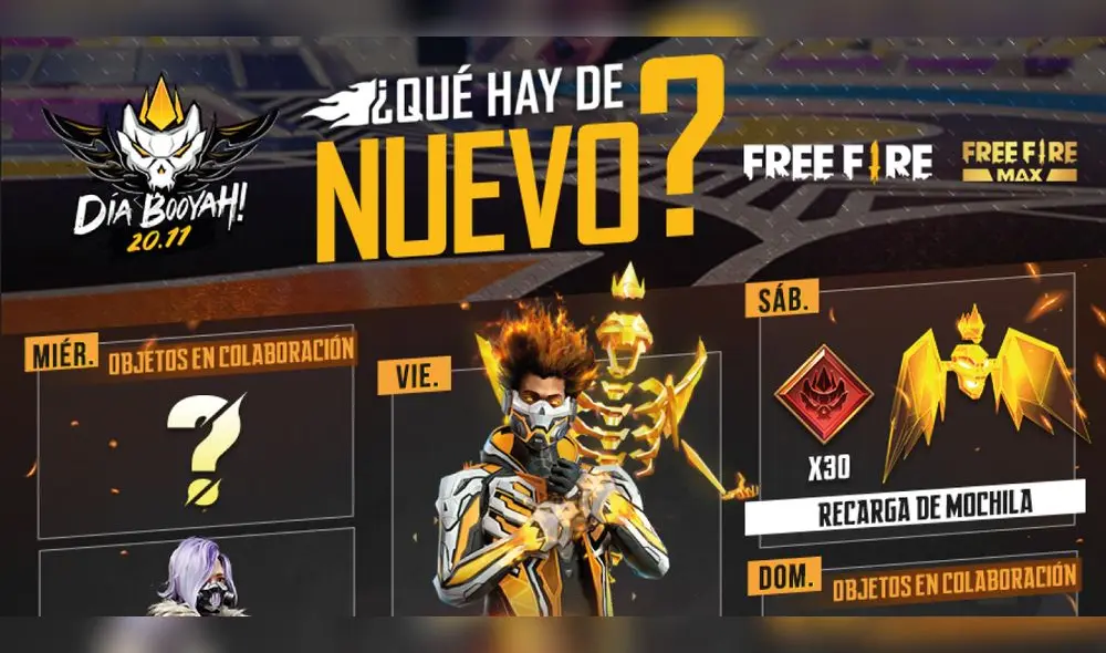 La agenda semanal de Free Fire trae muchas recargas y el evento de la Torre Booyah. Foto: Garena