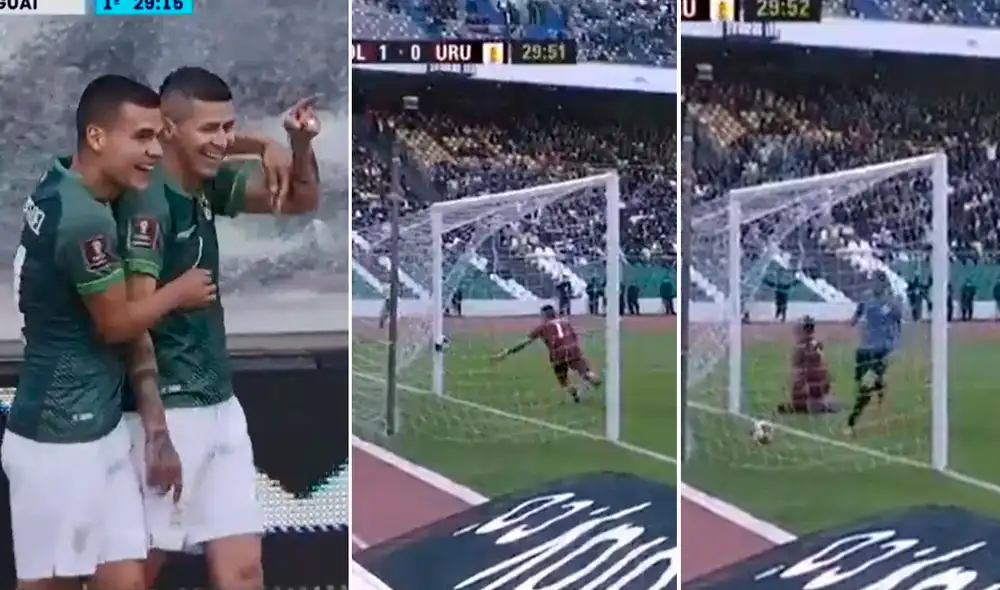 Un error de Muslera le permitió a Bolivia celebrar el 1-0 a los 29 minutos. Foto: captura Estadio TNT Sports