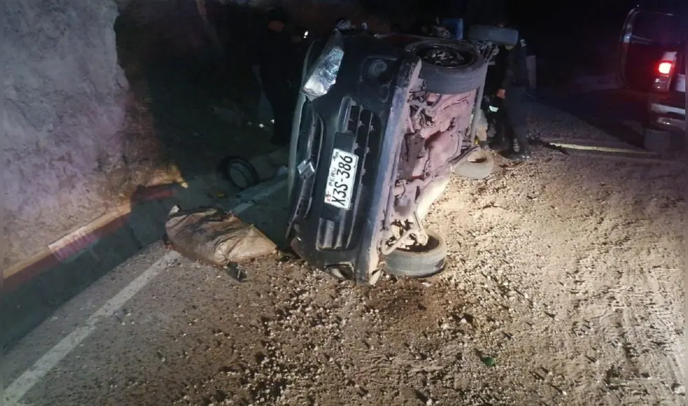 Vehículo siniestrado fue trasladado a dependencia policial. Foto: PNP