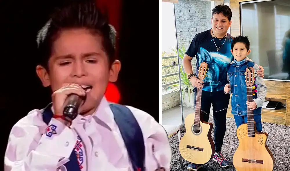 Gianfranco Bustios canto en español y quechua en La voz kids. Foto: captura La voz kids/Max Castro/Facebook