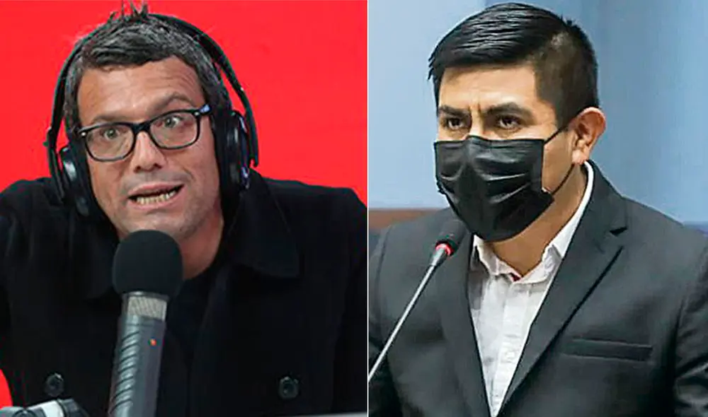 Periodista tildó de "muerto de hambre" y "cobarde" al congresista de Perú Libre. Foto: composición difusión/ Congreso