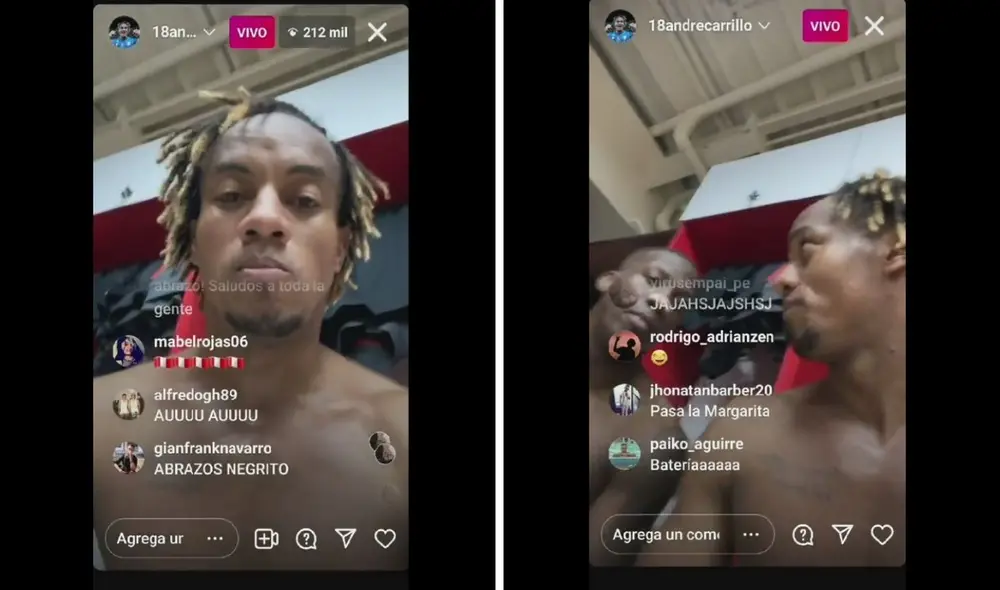 Carrillo se mostró contento con la victoria de la Bicolor. Foto: IG André Carrillo.