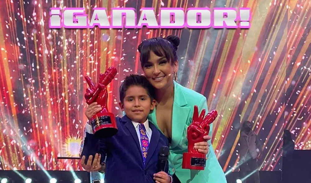 Gianfranco Bustios del equipo de Daniela Darcourt es el ganador de La voz kids. Foto: Latina Gianfranco Bustios del equipo de Daniela Darcourt es el ganador de La voz kids. Foto: Latina