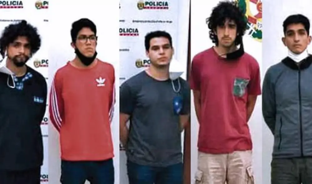 Los cinco jóvenes sentenciados a 20 años de cárcel por abusar de una joven en Surco. Foto: composición LR
