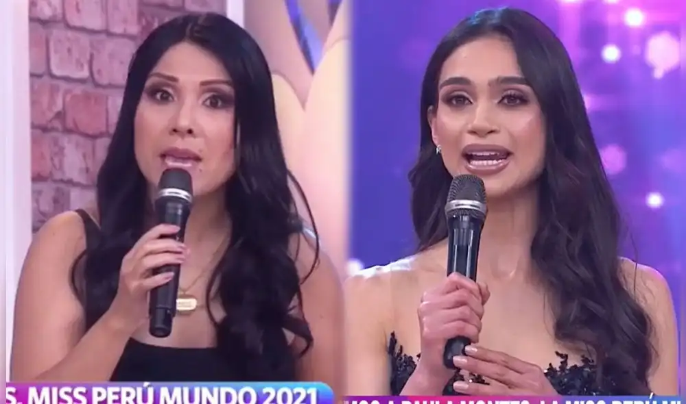 Paula Montes se presentó por primera vez en televisión. Foto: capturas América TV Paula Montes se presentó por primera vez en televisión. Foto: capturas América TV