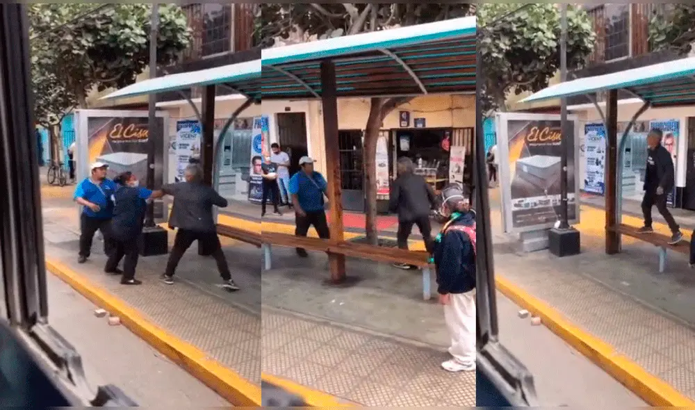 Sujetó huyó tras agredir a chofer de bus de transporte público. Foto: captura / Facebook