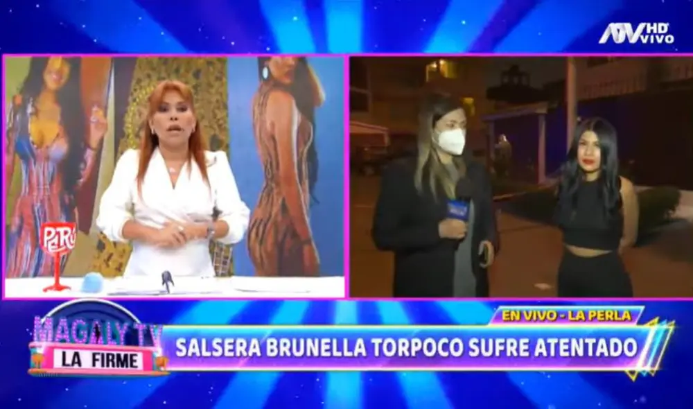 La cantante Brunella Torpoco ha sido víctima de lo que sería un atentado contra ella cuando salía a dar un concierto de su domicilio en La Perla. Foto: captura de ATV La cantante Brunella Torpoco ha sido víctima de lo que sería un atentado contra ella cuando salía a dar un concierto de su domicilio en La Perla. Foto: captura de ATV