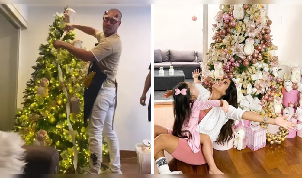 Melissa Paredes disfruta de su nuevo espacio y lo acondiciona con adornos navideños. Foto: composición/Melissa Paredes/Instagram