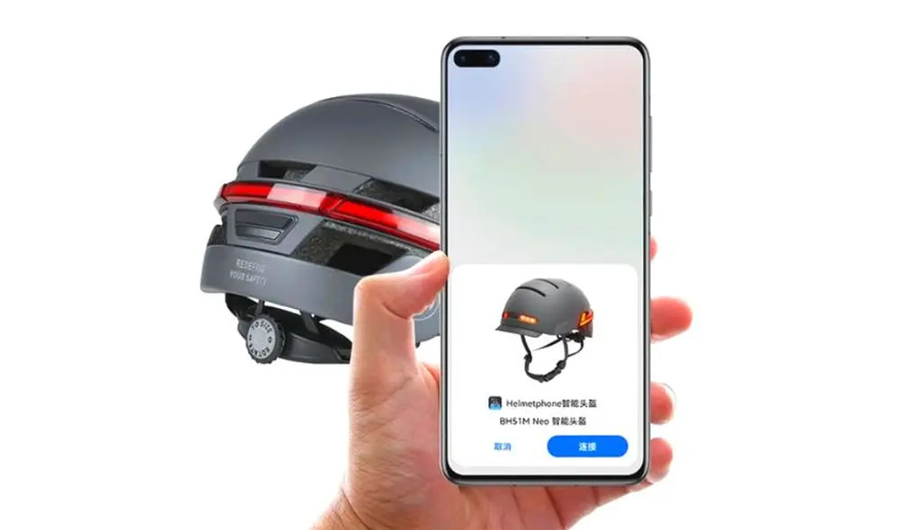 El casco de Huawei debe vincularse a un teléfono inteligente. Foto: Gizmochina