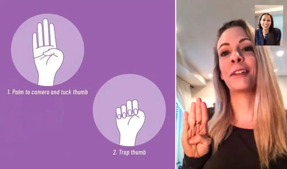 En abril del 2020, se creó un movimiento llamado “Signal for help” en TikTok que fue impulsado por la Canadian Women's Foundation. Foto: composición LR/ Jazmin Ceras En abril del 2020, se creó un movimiento llamado “Signal for help” en TikTok que fue impulsado por la Canadian Women's Foundation. Foto: composición LR/ Jazmin Ceras