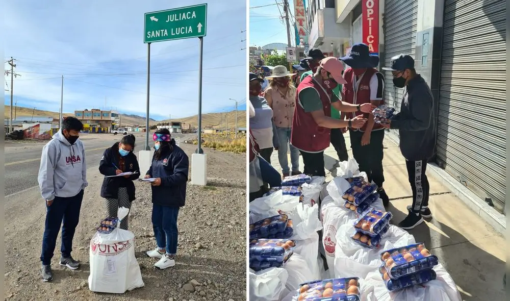 Los estudiantes recibirán hasta diciembre los productos de primera necesidad. Foto: UNSA