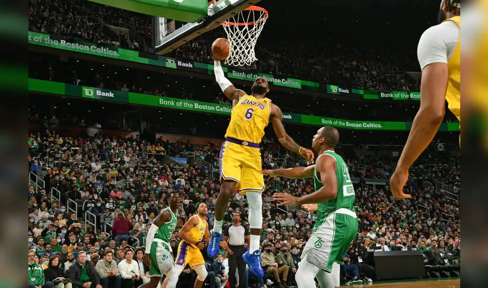 Lakers vs. Celtics: LeBron James viene siendo figura en este encuentro por la NBA. Foto: @NBALatam