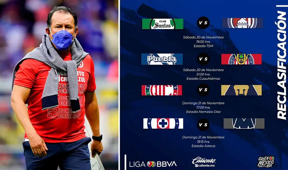 Reynoso intentará clasificar a la fase final con los cementeros. Foto: composición/ Cruz Azul Fútbol Club/ Liga BBVA MX