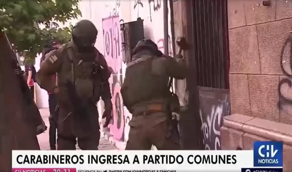El GOPE de Carabineros fue el encargado del procedimiento en Chile. Foto: captura de video de CHV Noticias