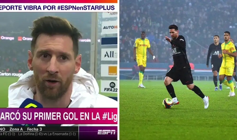 Lionel Messi jugó los 90 minutos en el partido ante el Nantes. Foto: Composición LR/ESPN/EFE.