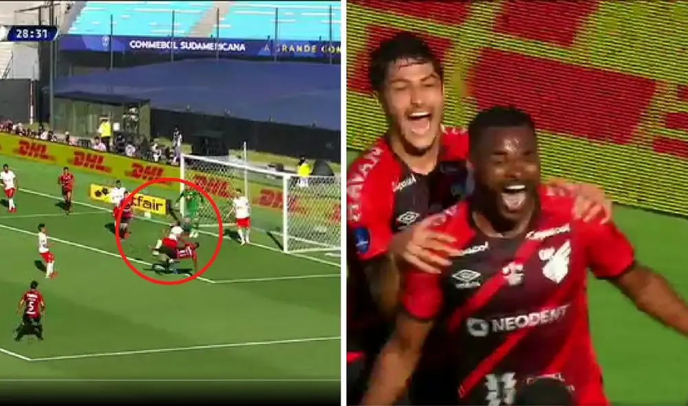 Nikao anotó el 1-0 para el Paranaense. Foto: Captura ESPN. Nikao anotó el 1-0 para el Paranaense. Foto: Captura ESPN.