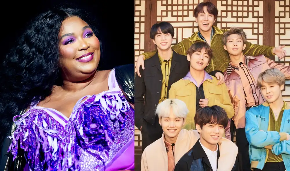 Lizzo pudo disfrutar el concierto al lado de BTS, grupo que admira, según manifestó en varias ocasiones. Foto: composición LR/Attlantic/Hybe Lizzo pudo disfrutar el concierto al lado de BTS, grupo que admira, según manifestó en varias ocasiones. Foto: composición LR/Attlantic/Hybe