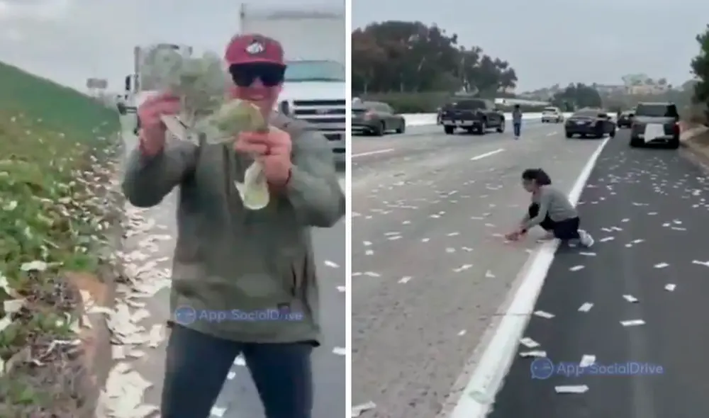 El sueño de muchas personas se hizo realidad, ya que literalmente cayó dinero del cielo. Foto: captura de Facebook El sueño de muchas personas se hizo realidad, ya que literalmente cayó dinero del cielo. Foto: captura de Facebook