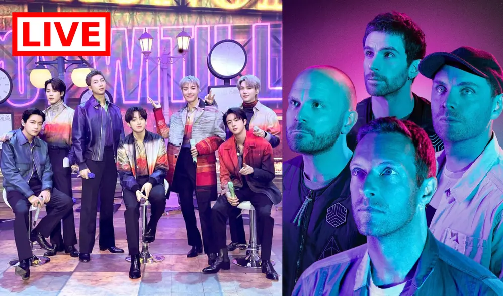 BTS y Coldplay se presentarán en los AMAs 2021 con su colaboración "My universe". Foto: composición La República/BIGHIT/Coldplay