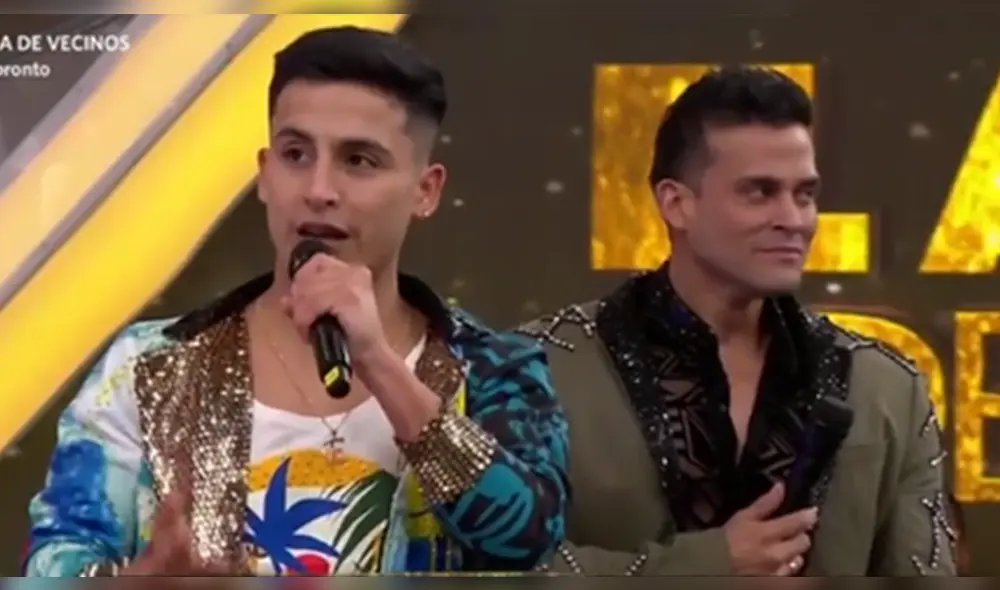 Elías Montalvo se mostró incómodo por los comentarios que Christian Domínguez emitió hacia él. Foto: captura América TV