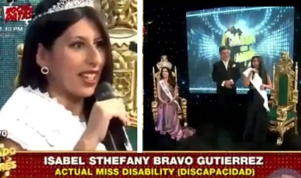 Isabel Bravo representará a Perú a Miss Disability World, a realizarse en México en 2022. Foto: captura Porque hoy es sábado con Andrés/Panamericana