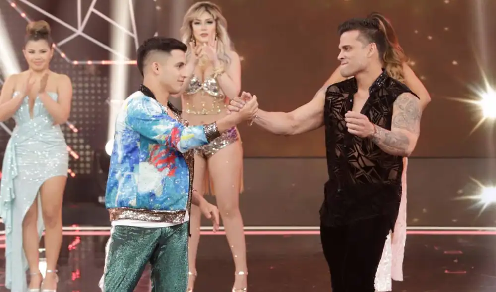 Christian Domínguez y Elías Montalvo compiten en la sentencia de El artista del año. Foto: GV Producciones Christian Domínguez y Elías Montalvo compiten en la sentencia de El artista del año. Foto: GV Producciones