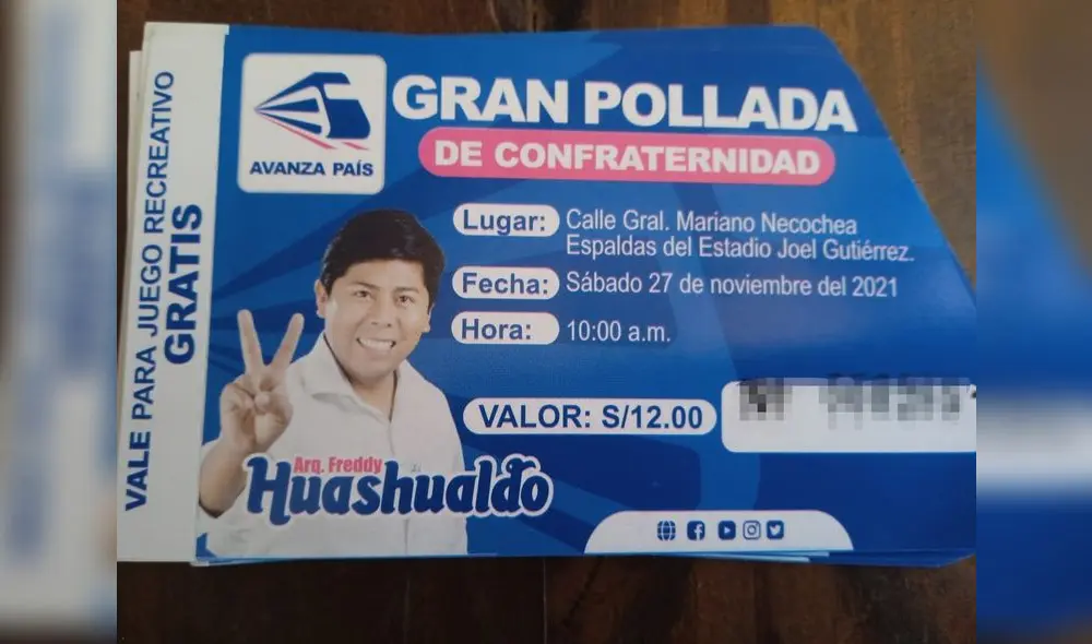 Tacna. Trabajadores mostraron tickets de polladas. Foto: La República