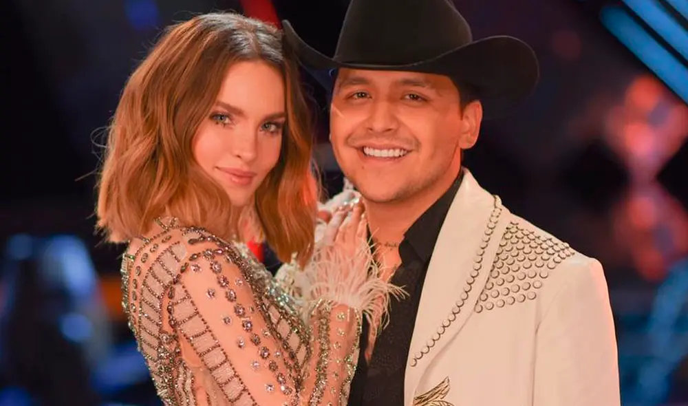 Belinda y Christian Nodal se conocieron cuando fueron jueces de La voz México. Foto: Instagram/Belinda
