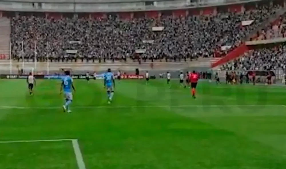 Así fue el festejo Blanquiazul tras el 1-0 de Hernán Barcos ante Sporting Cristal. Foto: captura Gol Perú