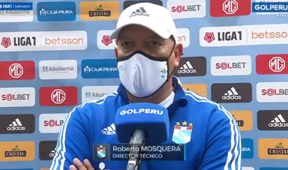 Roberto Mosquera dirige al cuadro celeste desde el 2020. Captura: Gol Perú