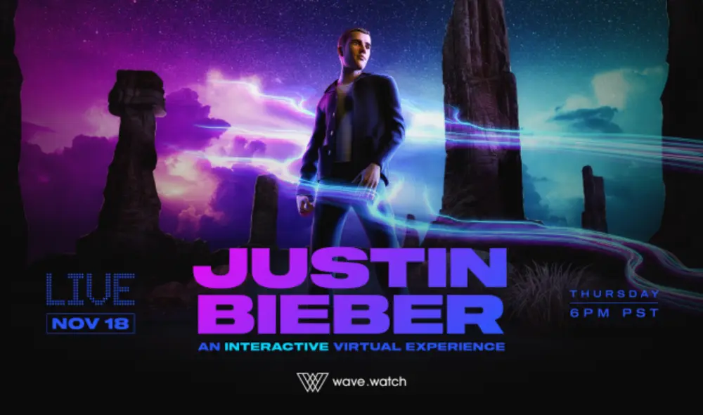 El cantante y Wave se unen para lanzar el concierto virtual Justin Bieber - An Interactive Virtual Experience.  Foto: Variety