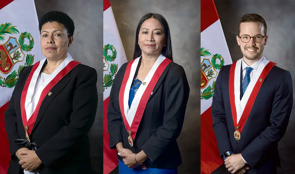 Posiciones. Martha Moyano, Rosio Torres y Alejandro Cavero dirigen la subcomisión, la última en instalarse en el Congreso. Foto: difusión / composición LR