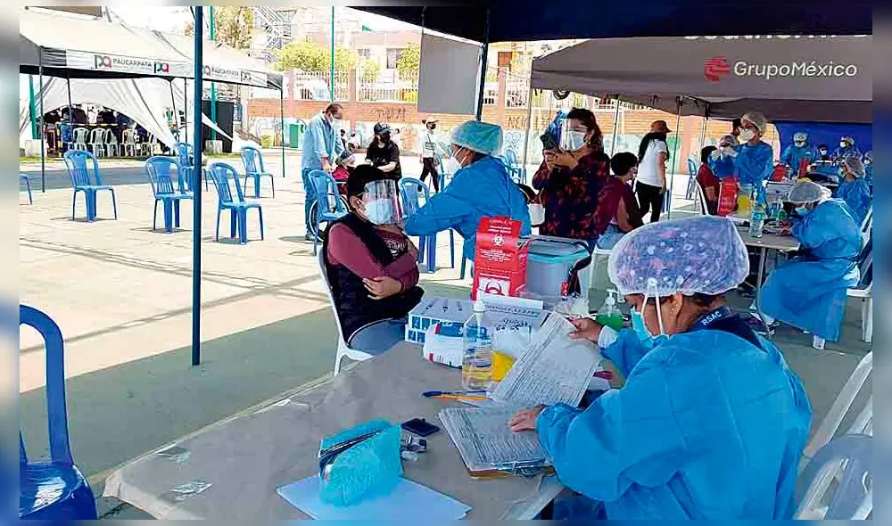 Vacunación en diferentes distritos de Arequipa. Foto: La República